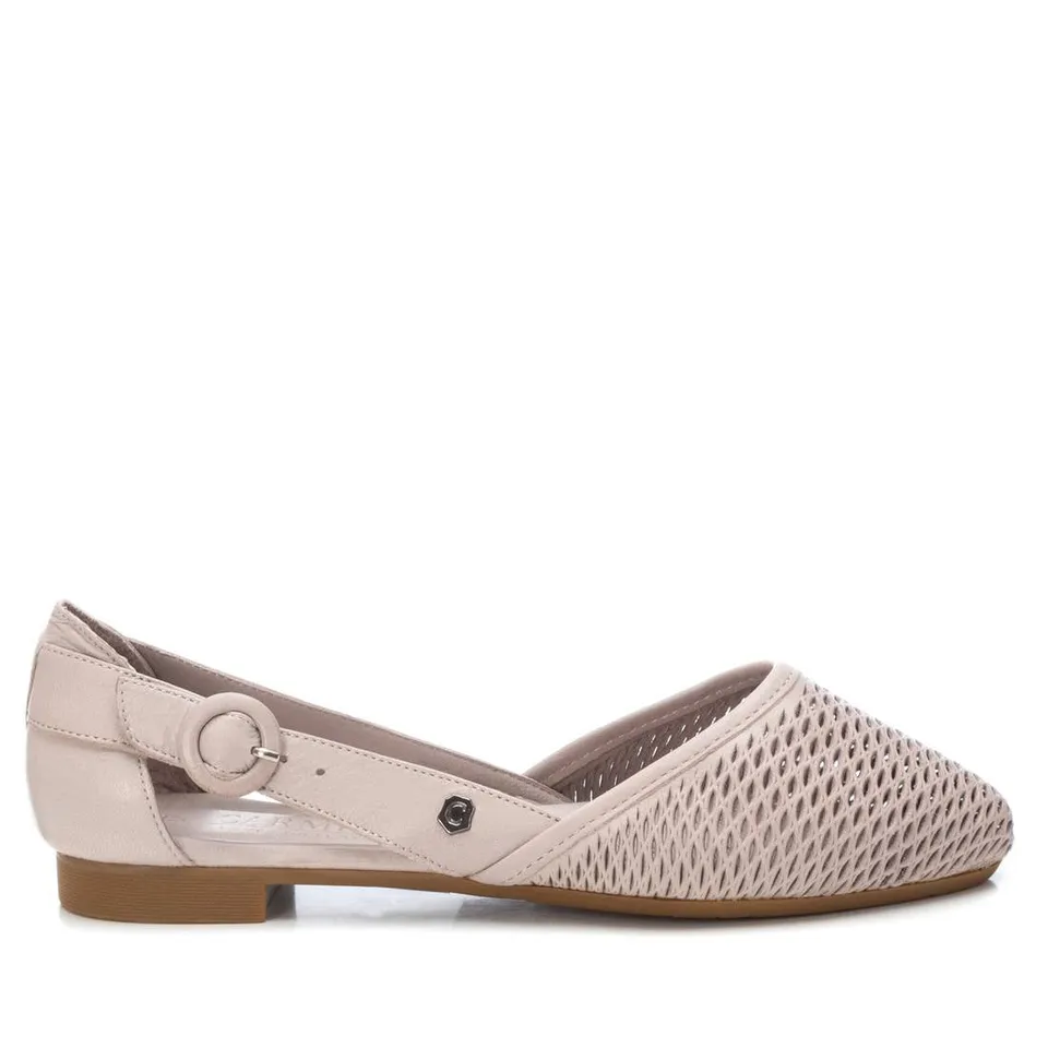 Carmela 16076002 ballerine cuir blanc à boucle
