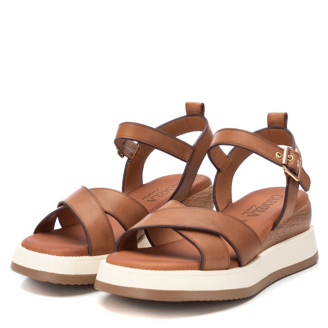 Carmela 16138901 sandales compensées cuir marron