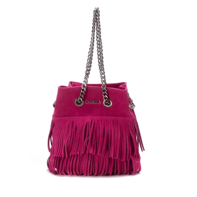 Carmela 18605201 sac seau femme violet serraje franges