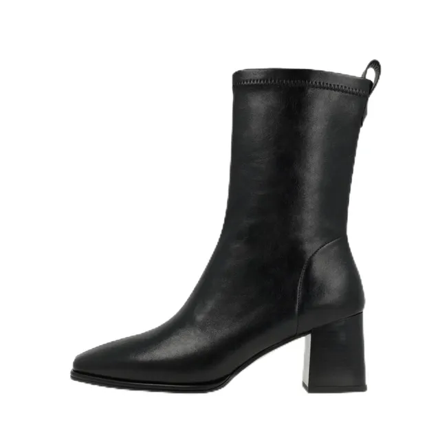 LODI A-HEKA bottines cuir noires talon confort