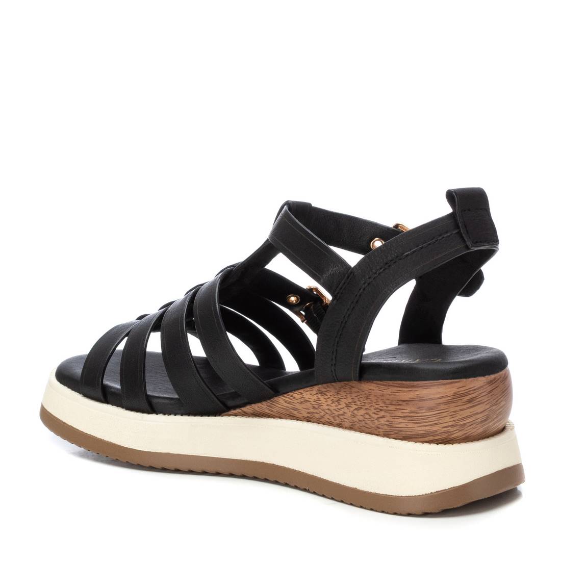 Carmela 16139005 sandale compensée noire cuir