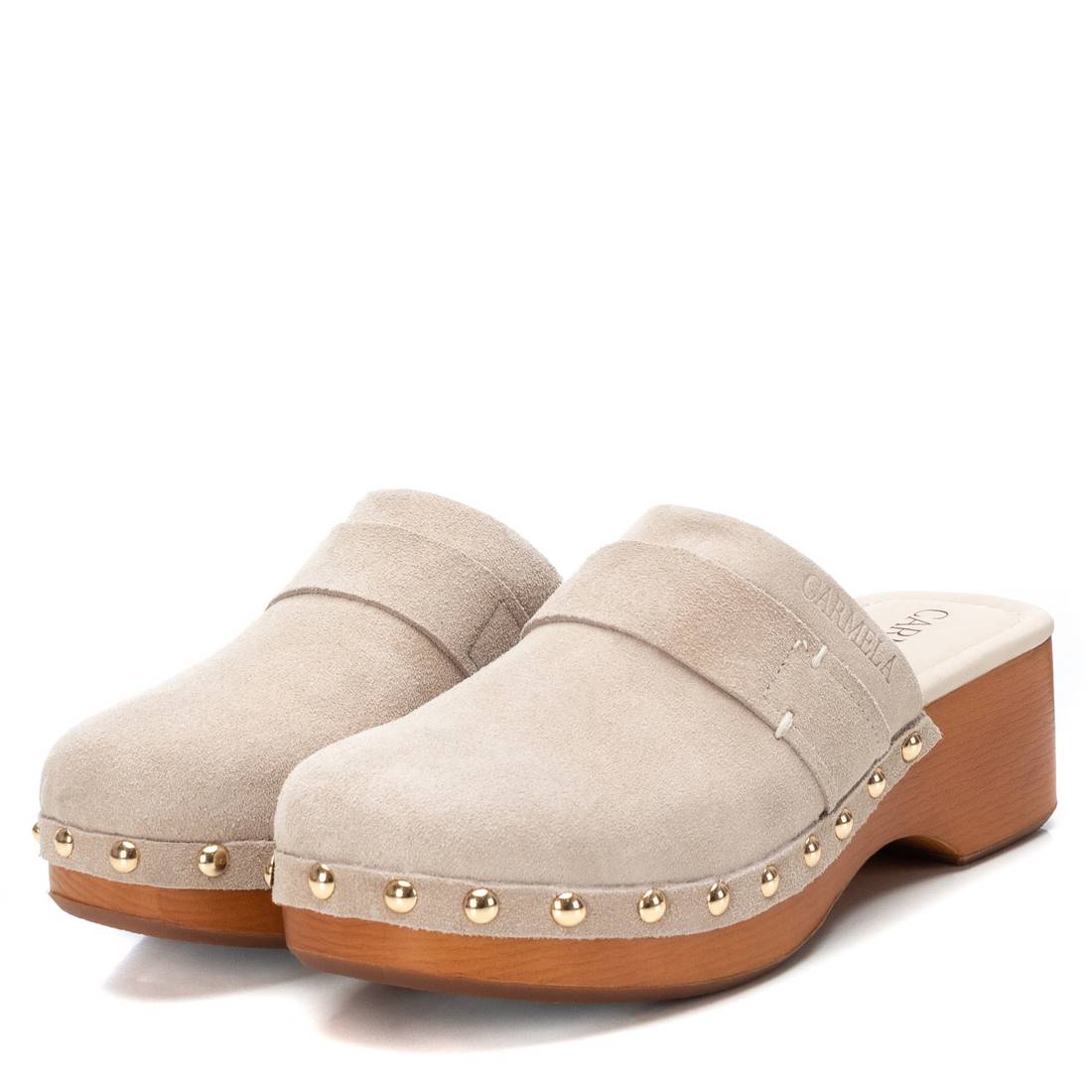 Carmela 16045205 sabots cuir blanc talon 5 cm