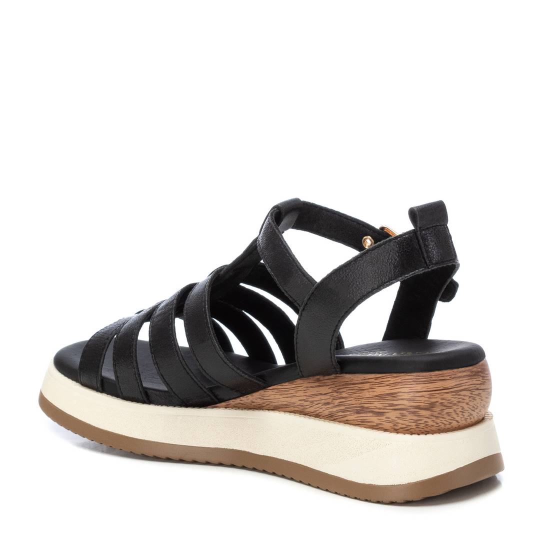 Carmela 16160902 sandale femme noire cuir compensée