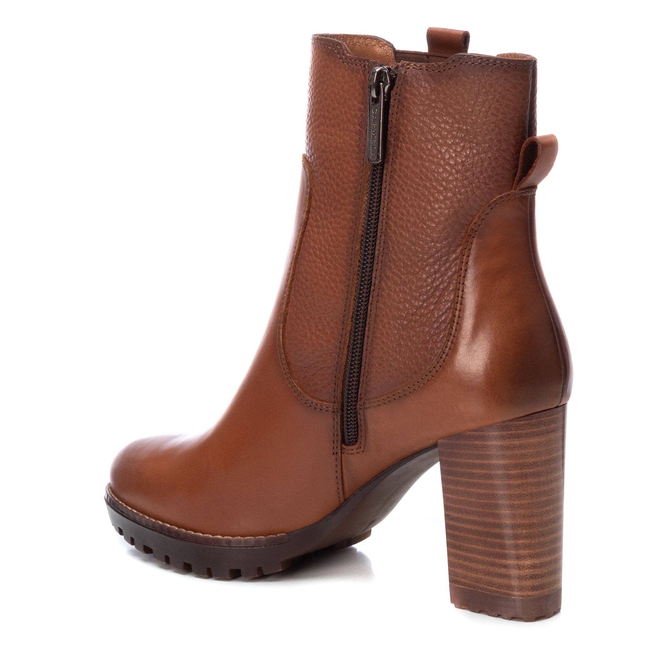 Carmela 16005202 chelsea cuir marron talon 9 cm