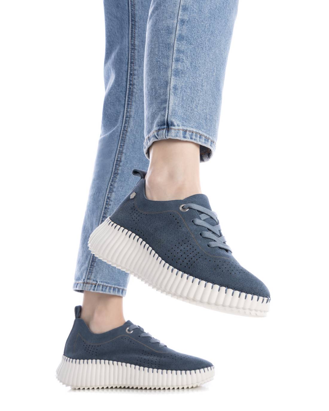 Carmela 16232505 mocassin cuir bleu marine lacets
