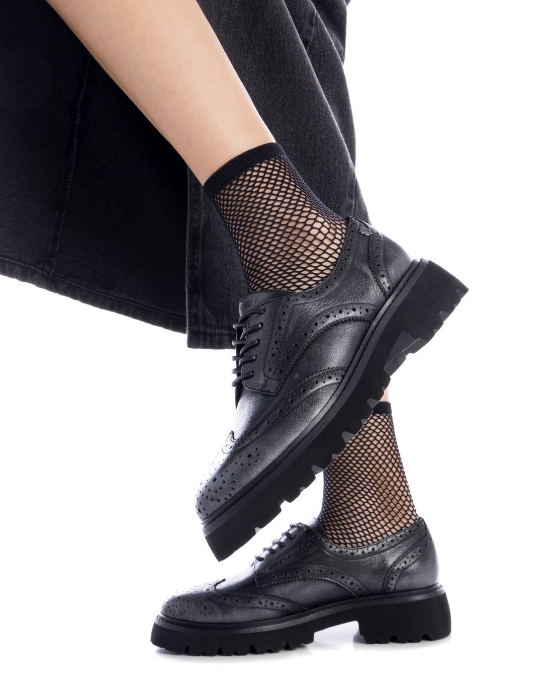 Carmela 16195303 derbies femme gris cuir à lacets