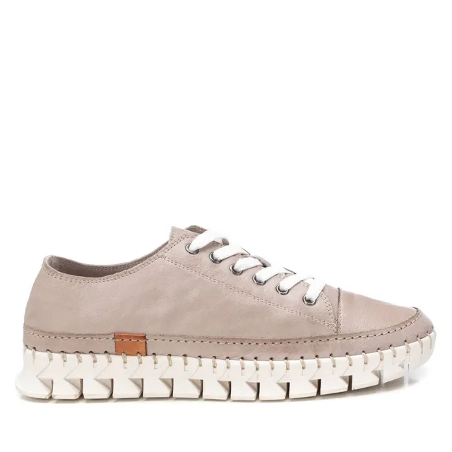 Carmela 16206706 baskets cuir taupe lacets