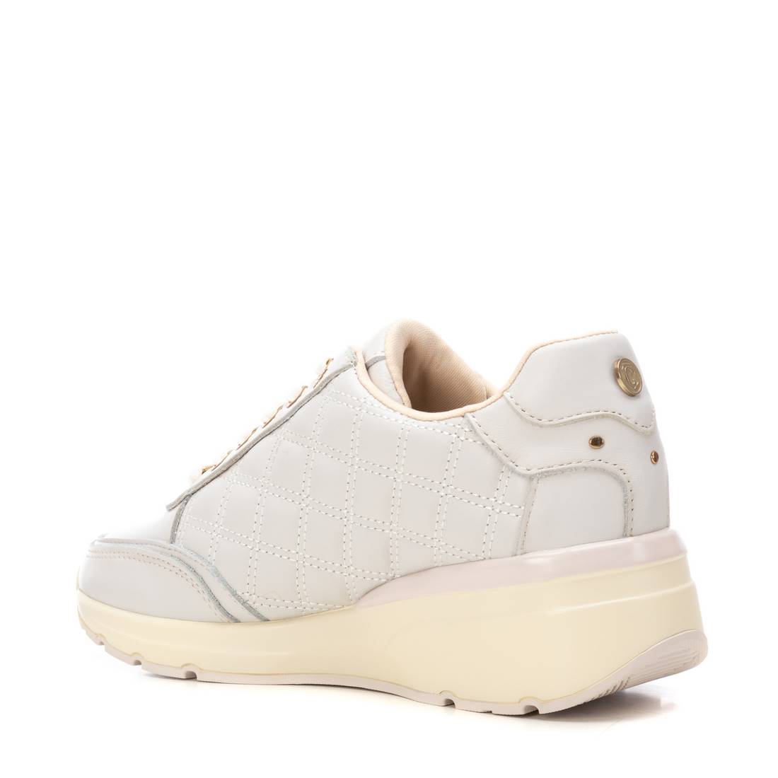 Carmela 16195405 basket femme blanc cuir talon compensé