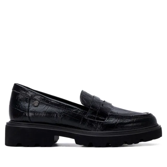 Carmela 16427001 mocassins femme noirs talon