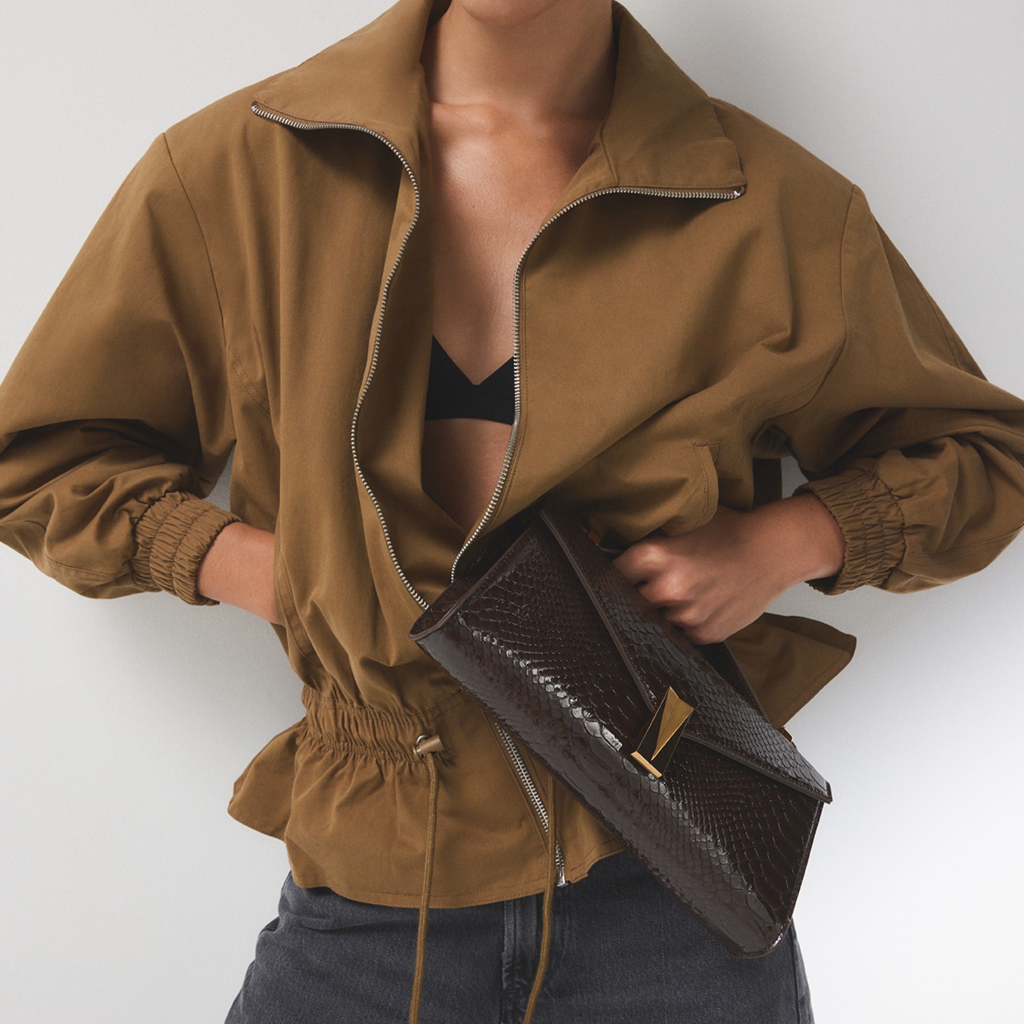 ALDO Alexzandraax pochette cuir marron animal