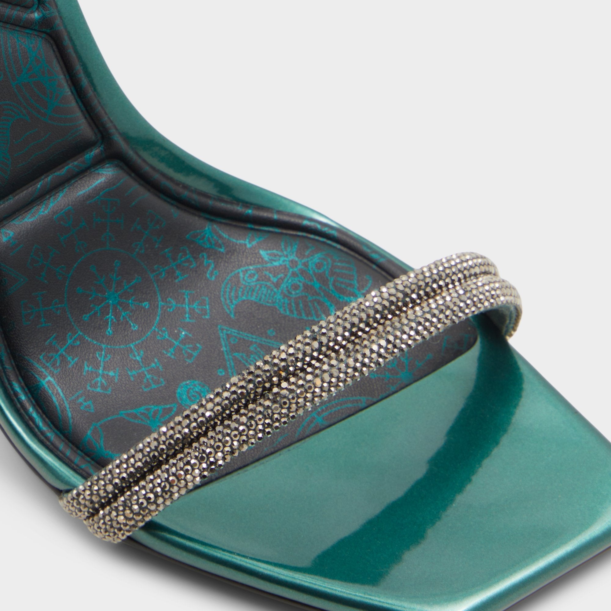 ALDO Bewitching sandales vert émeraude talon fiole