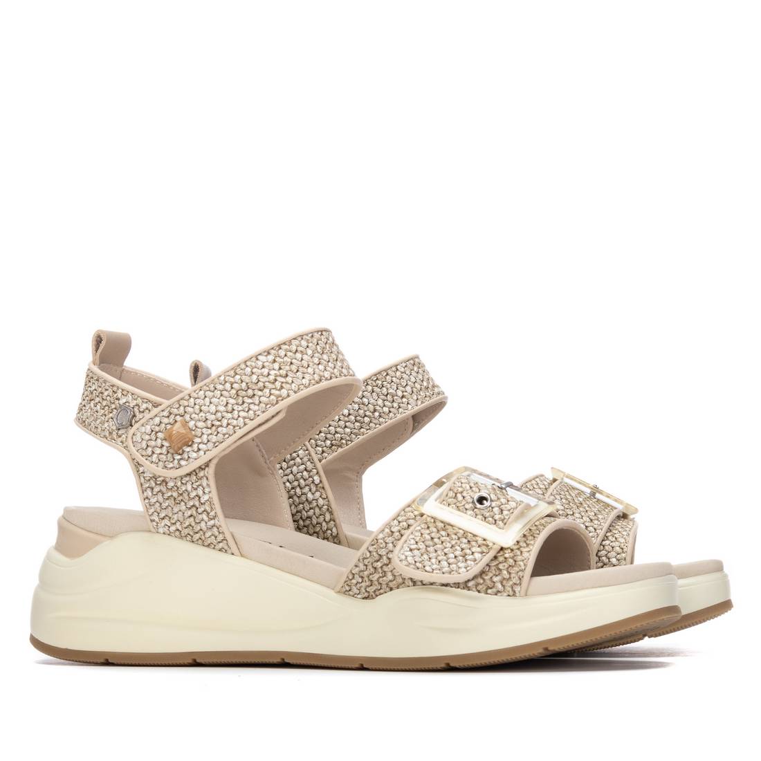 Carmela 16326801 sandales compensées beige rafia