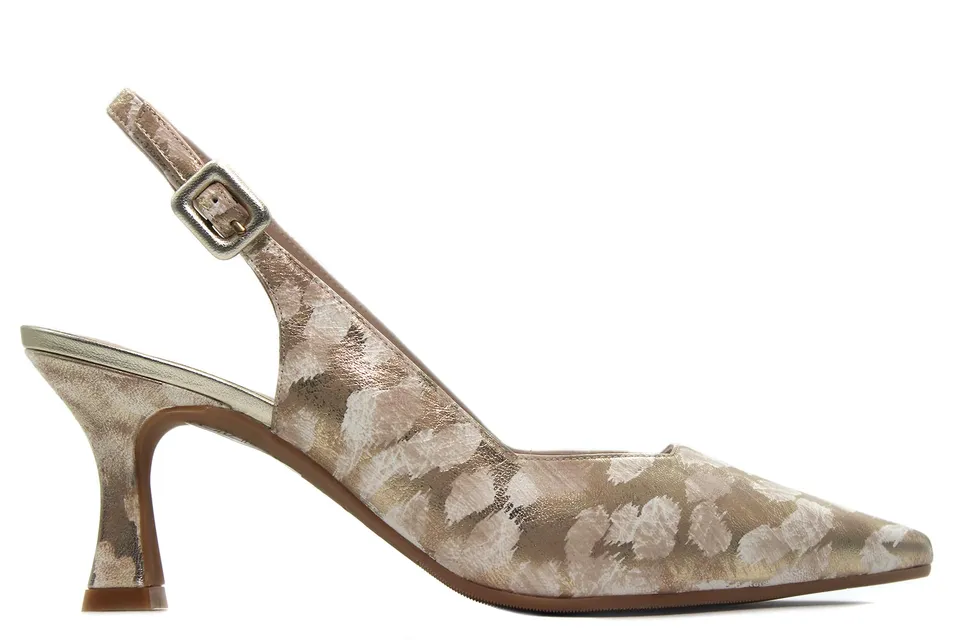 Lodi Juco escarpins champagne cuir talon 8 cm