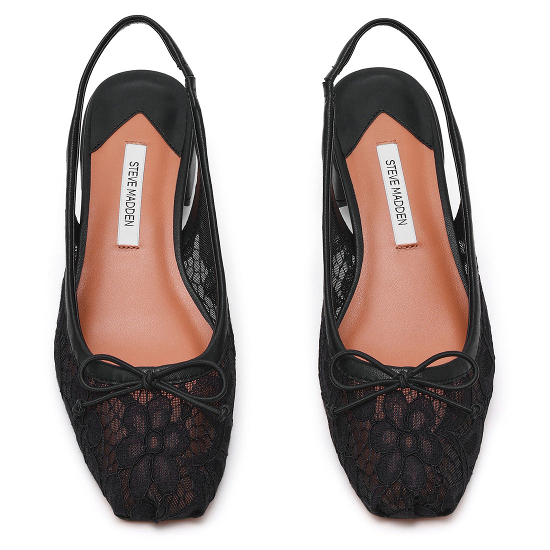 Steve Madden Loved-Lace ballerines noires maille