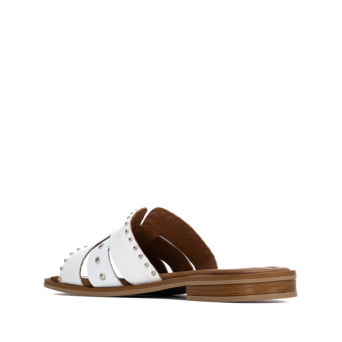 Carmela 16306003 sandales plates femme blanc cuir