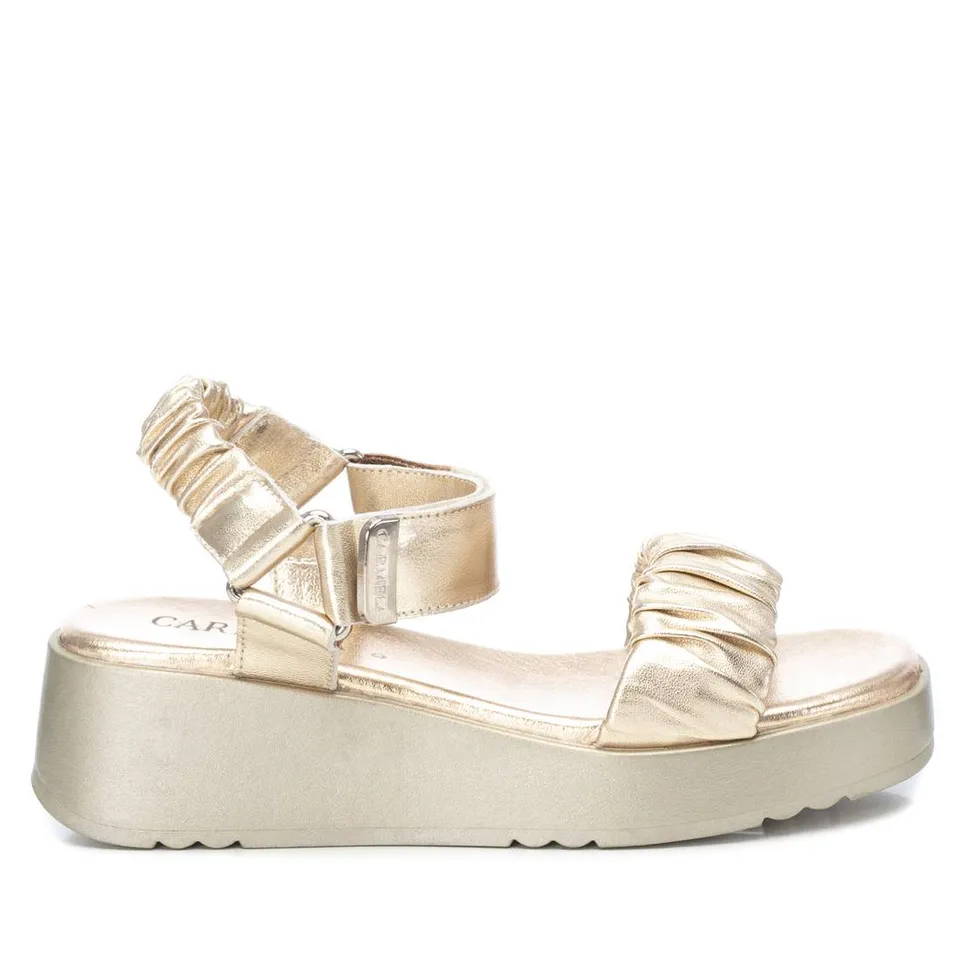 Carmela 16081110 sandales femme doré cuir plat