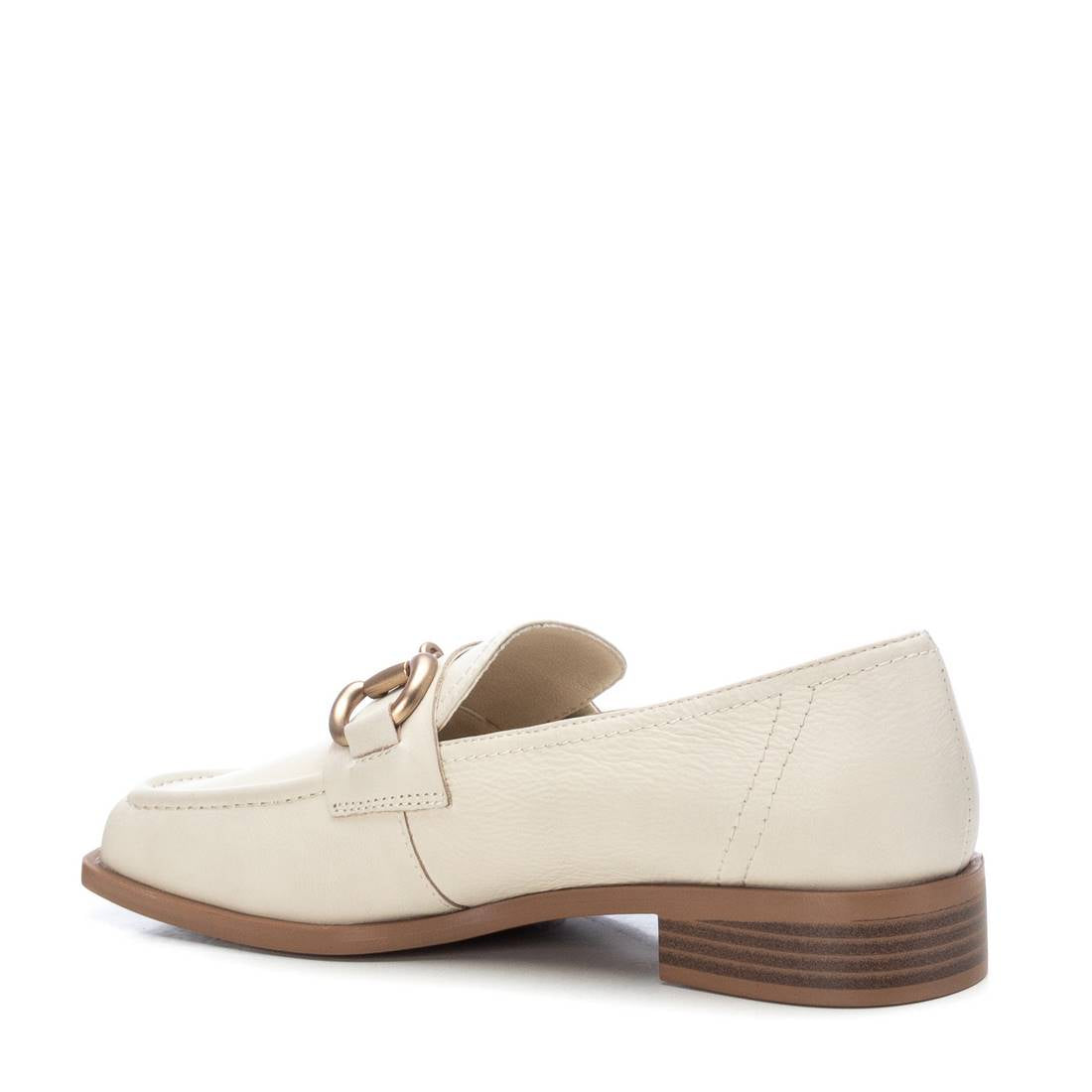 Carmela 16123403 mocassin cuir blanc bout carré