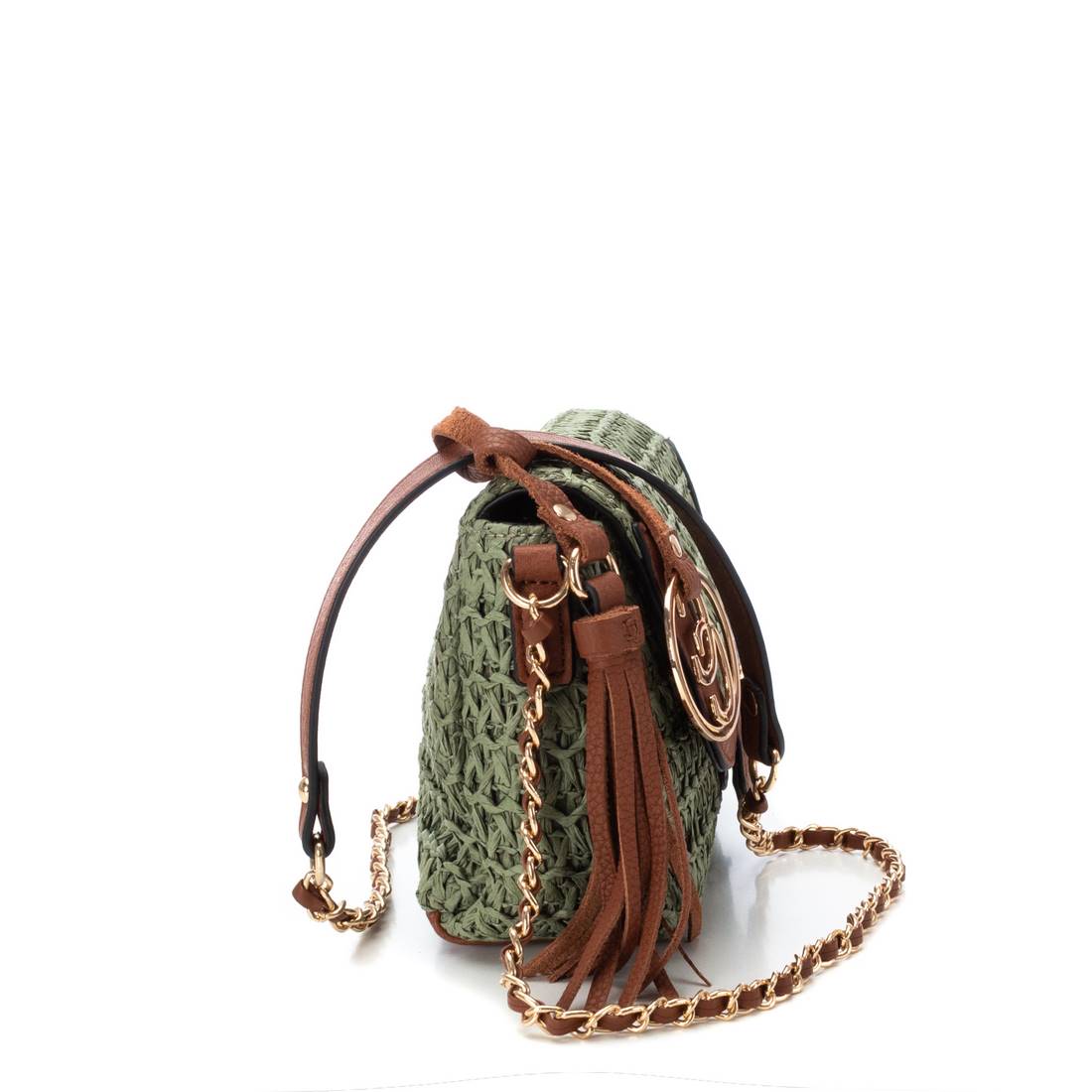 Carmela 18608803 sac bandoulière femme vert raphia
