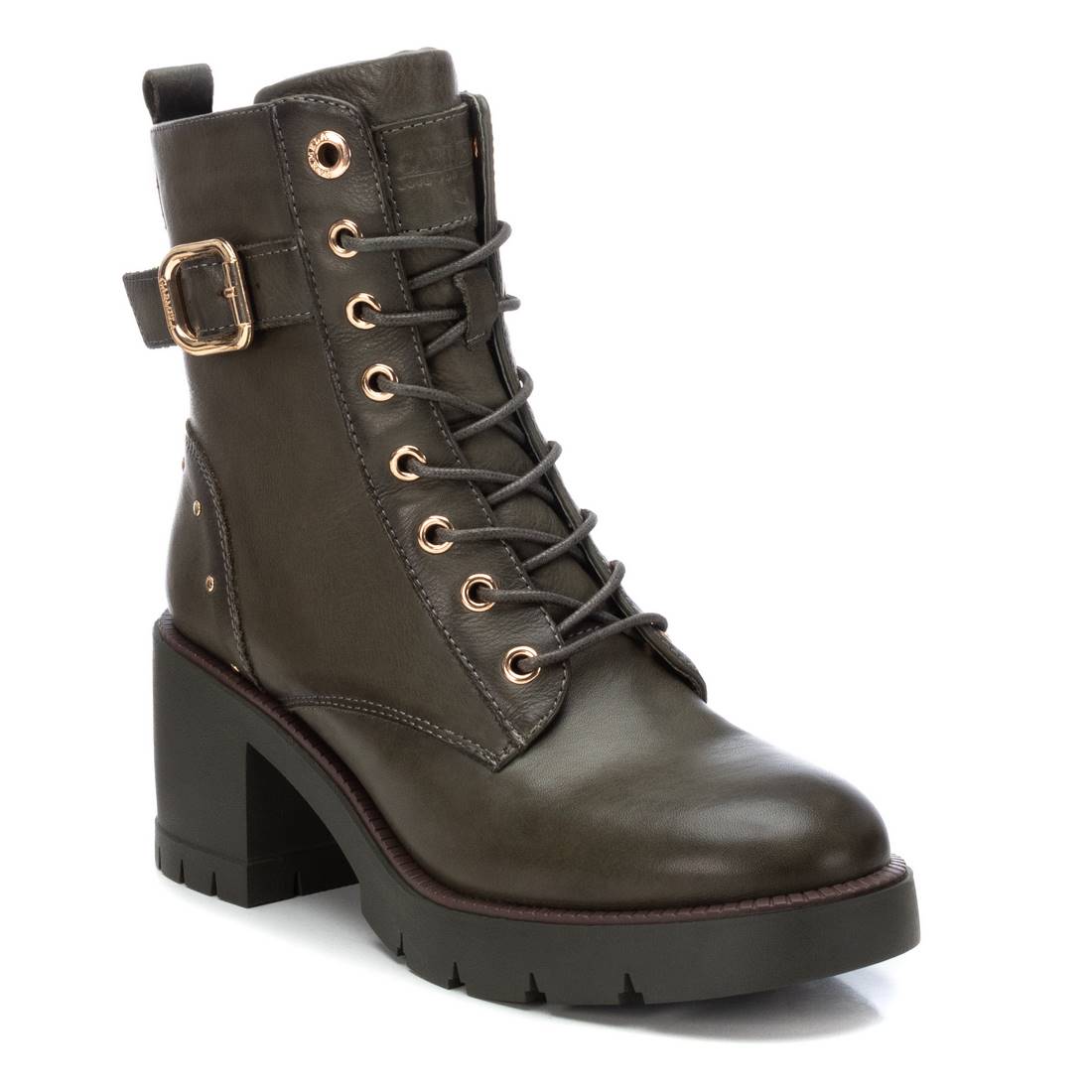 Carmela 16190103 bottine cuir vert talon 7 cm