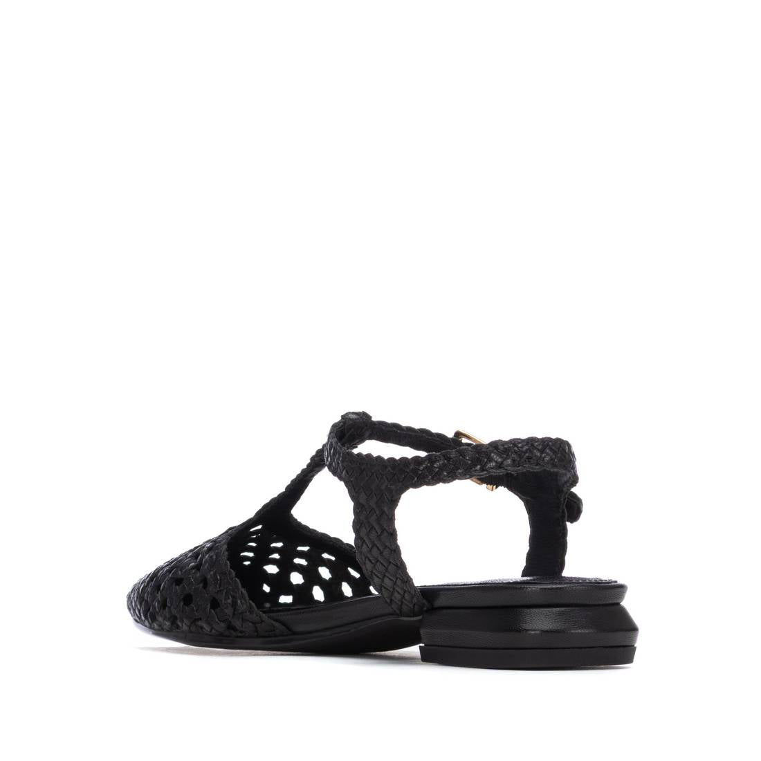 Carmela 16313203 sandales cuir noir tressé