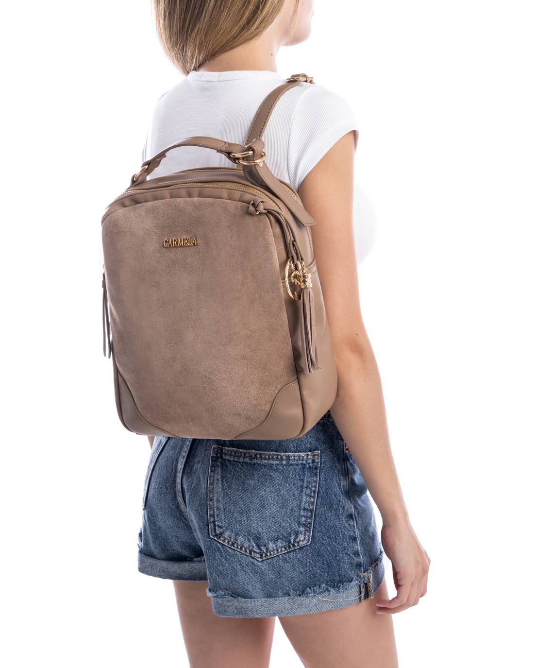 Carmela 18614703 sac à dos cuir marron 31 cm