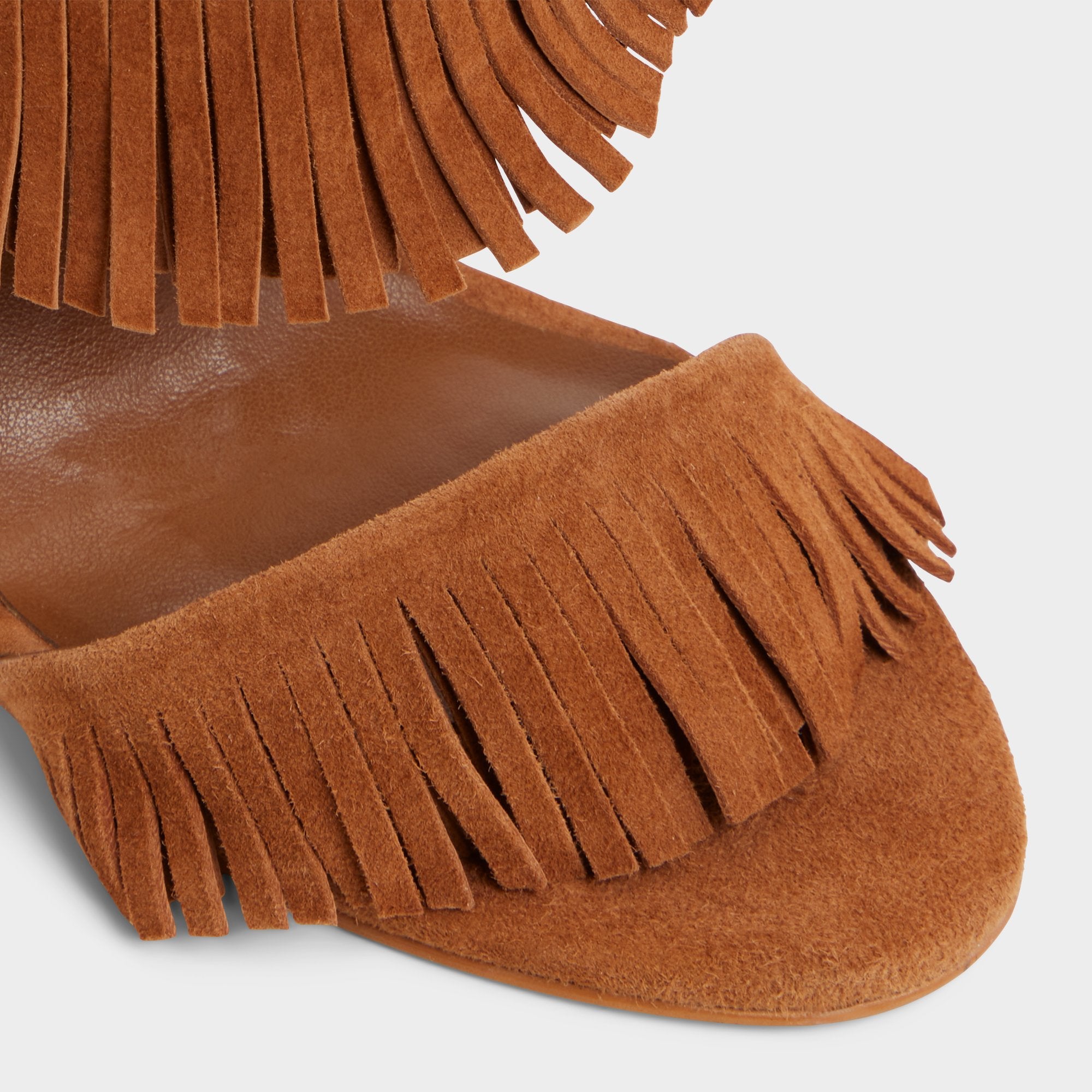 ALDO Nahanie escarpins suède camel à franges
