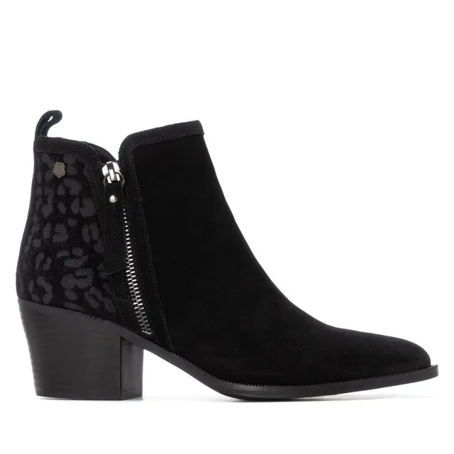 Carmela 16258203 bottines suède noir talon moyen