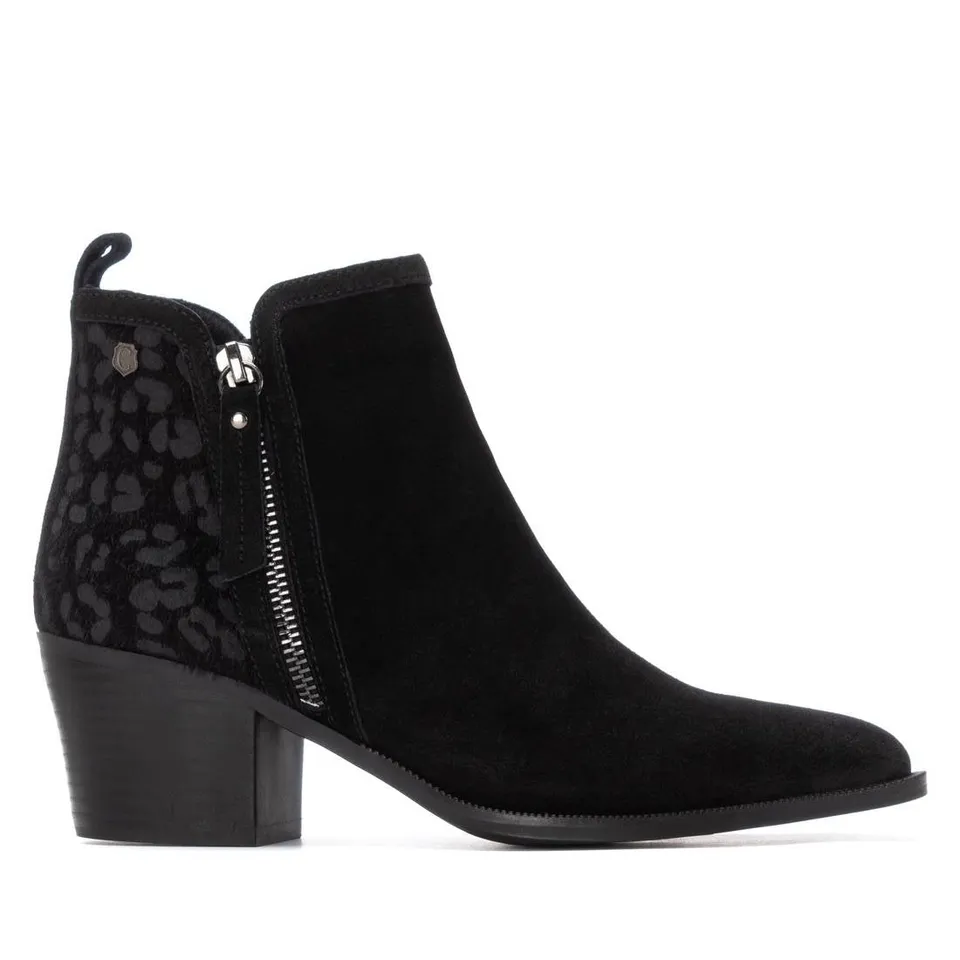 Carmela 16258203 bottines suède noir talon moyen