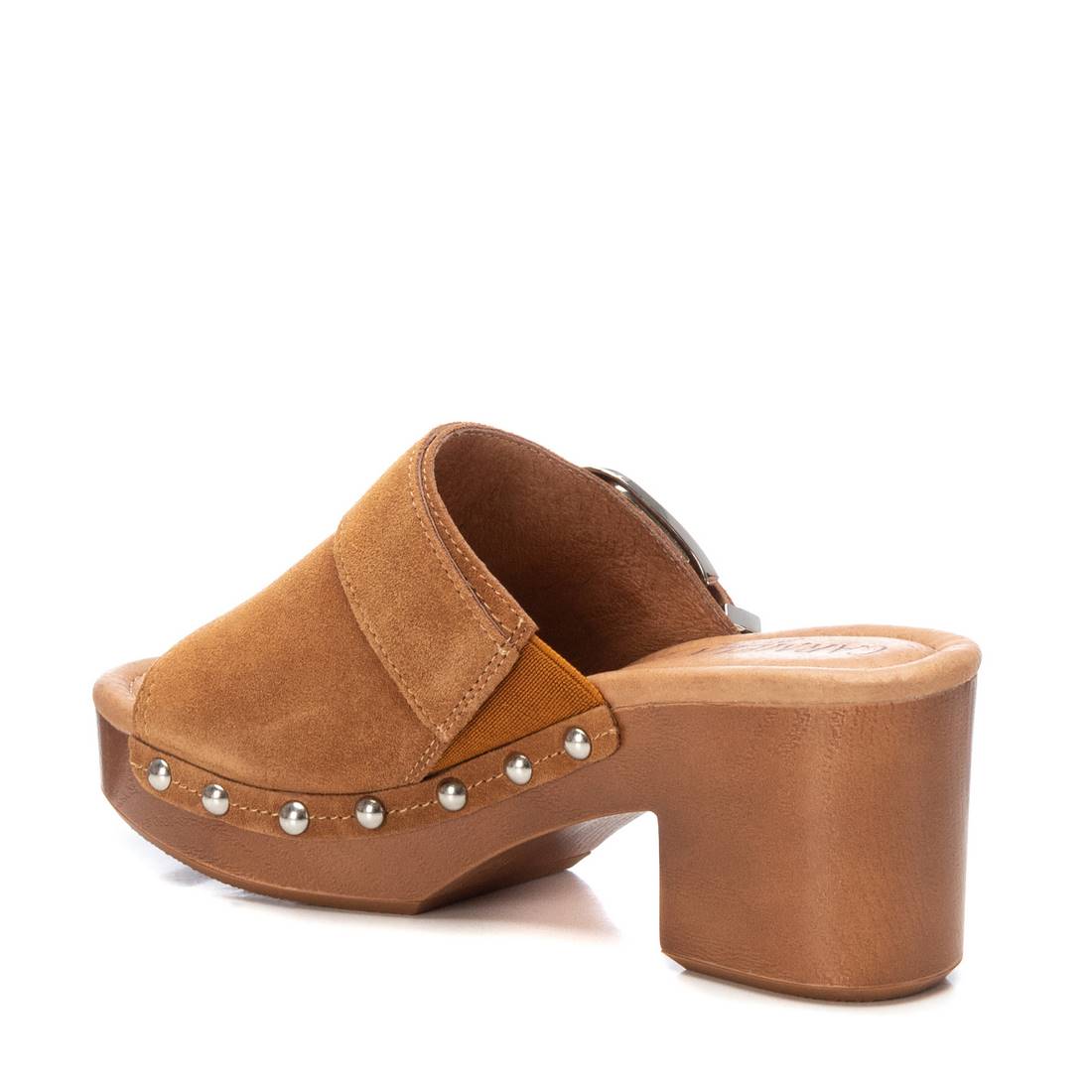 Carmela 16073601 sabot marron cuir talon 7 cm