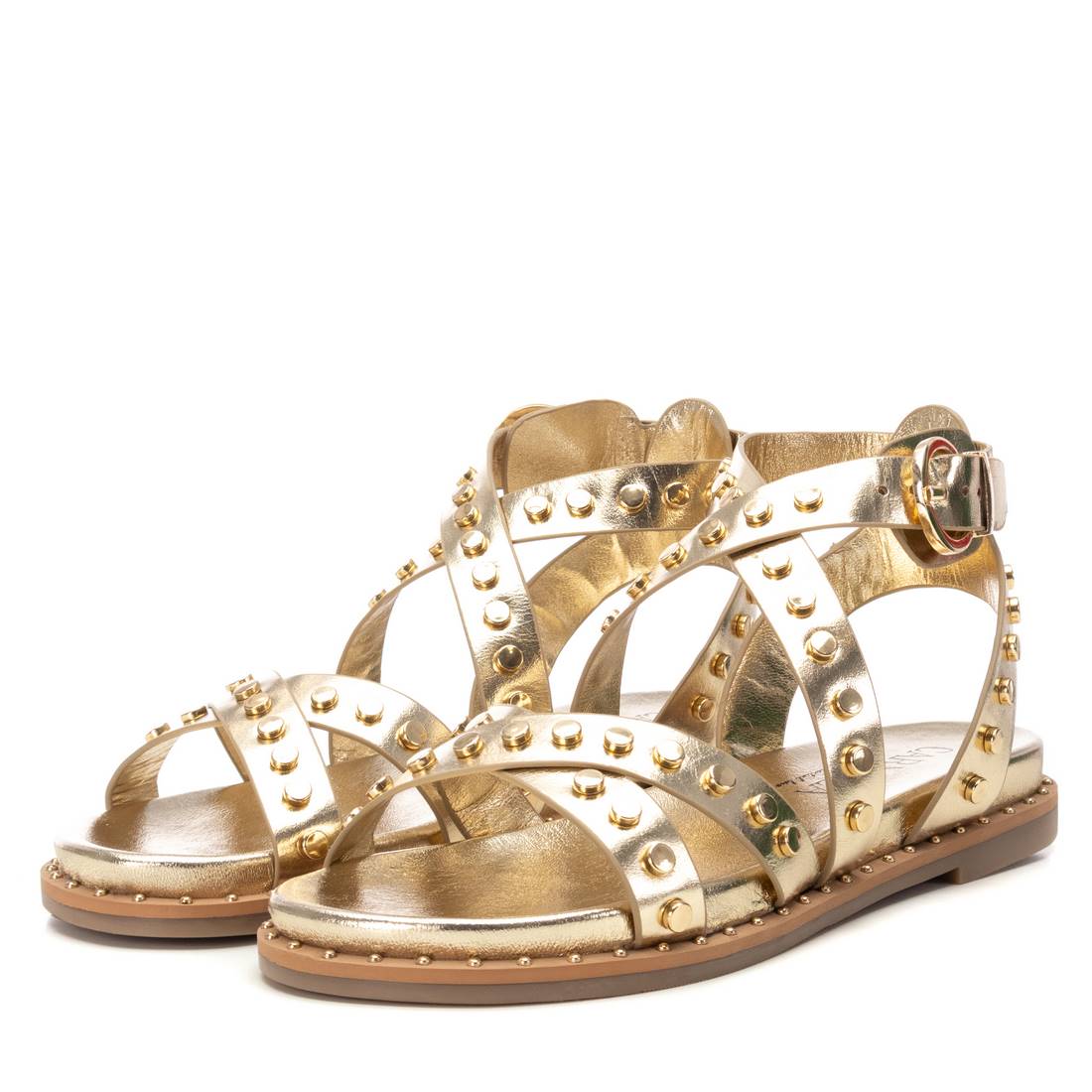 Carmela 16239303 sandales cuir doré cloutées