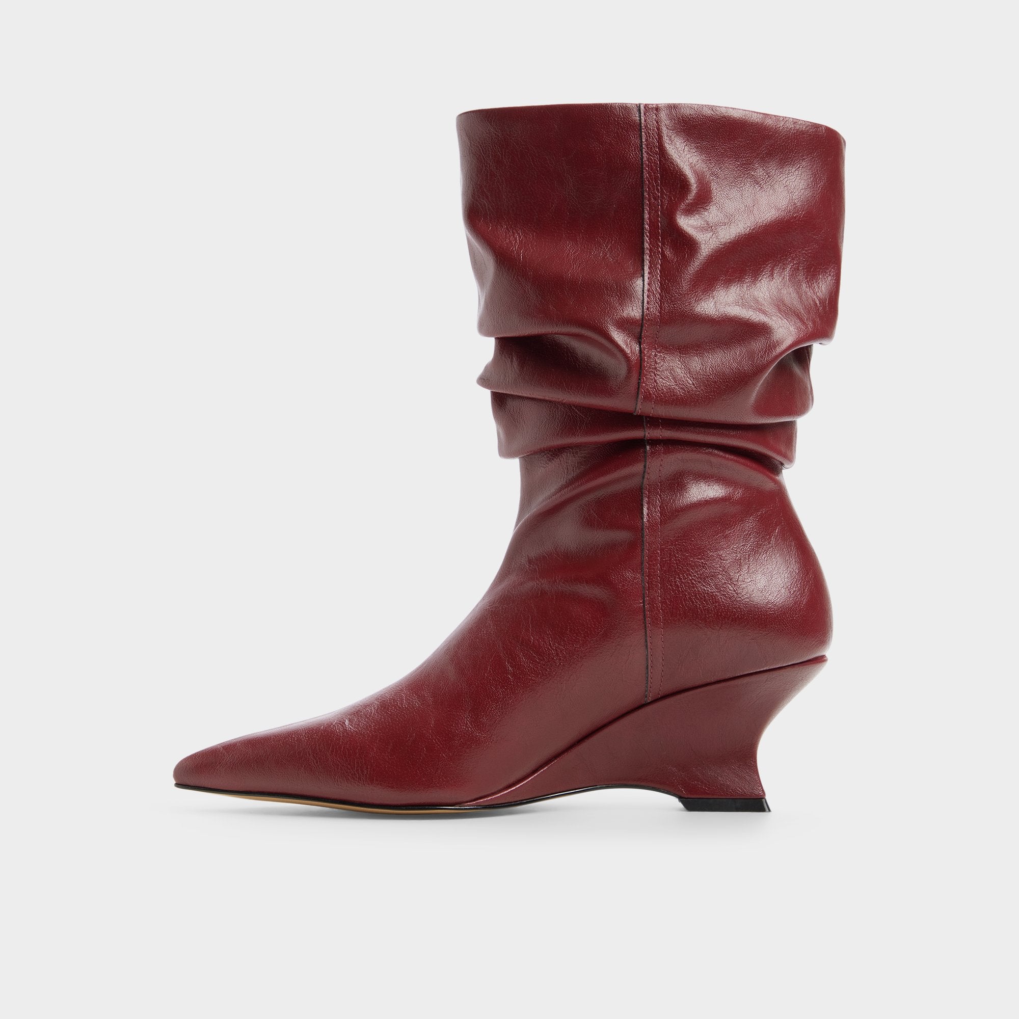 Aldo Calain bottes compensées bordeaux mi-mollet