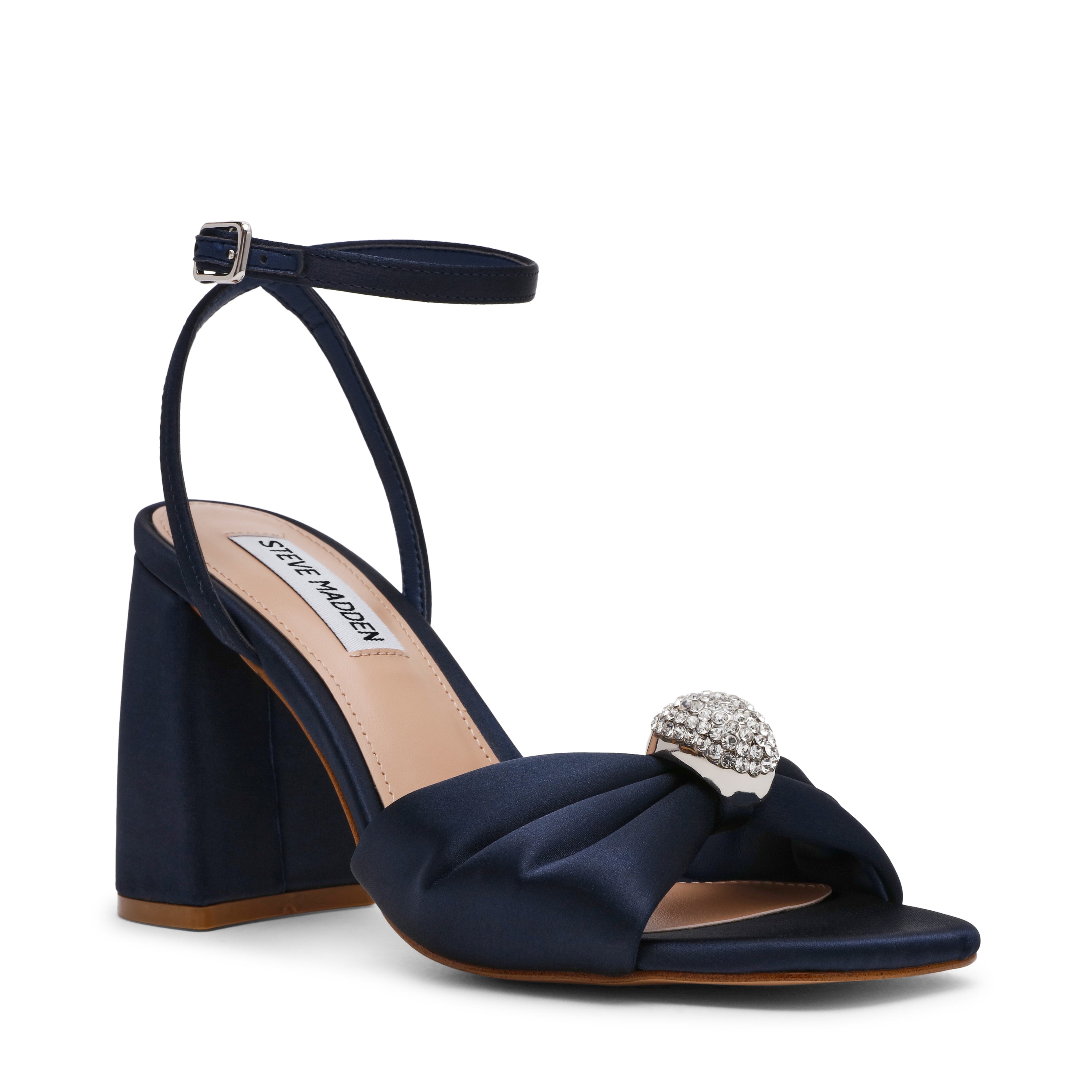 Steve Madden Meladi sandales satin marine talon 7 cm