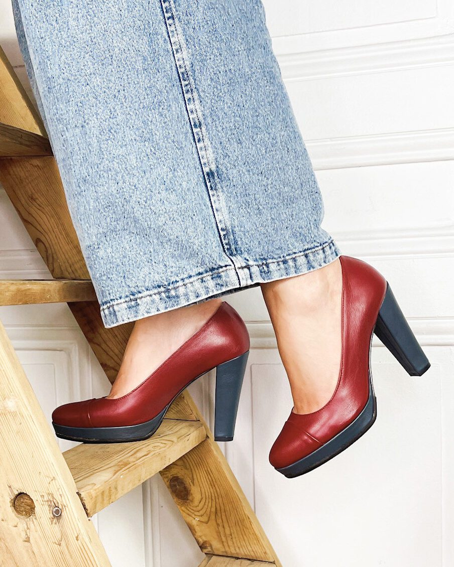 Dessine Moi Un Soulier escarpin plateforme bordeaux 38,5