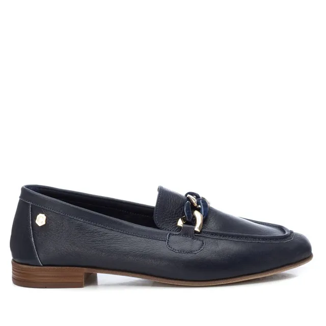 Carmela 16156105 mocassin cuir bleu femme plat