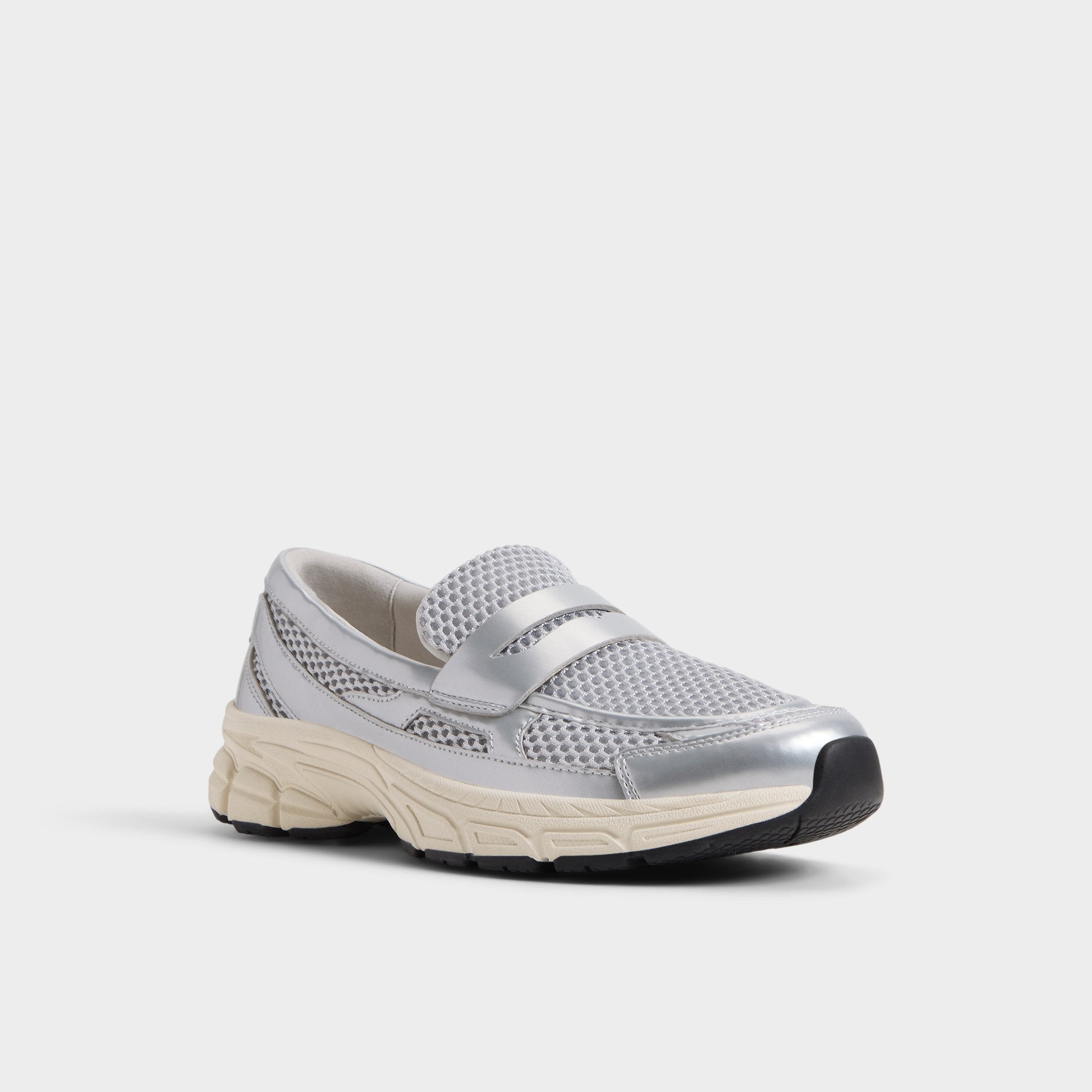 ALDO Loffy mocassins femme argenté mesh