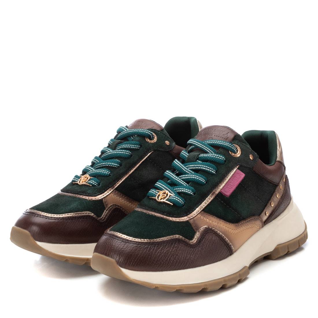 Carmela 16182703 sneaker verte cuir compensée