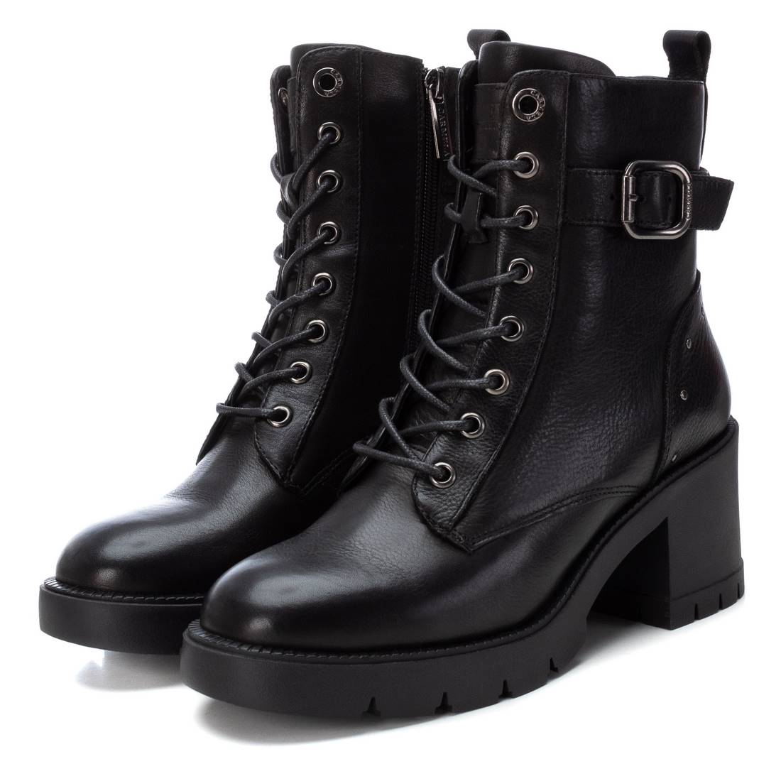 Carmela 16190101 bottines femme cuir noir semelle épaisse