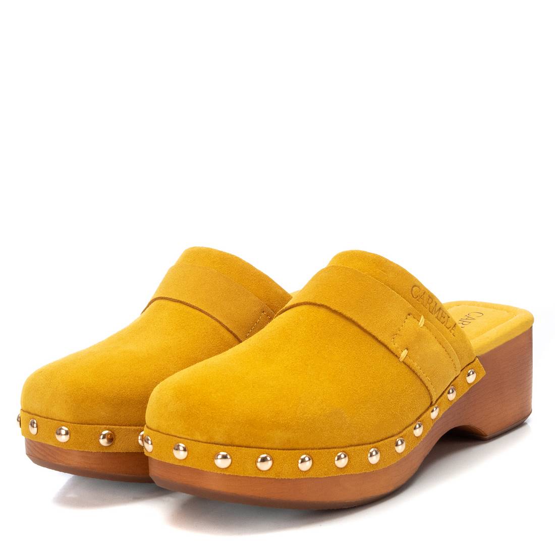 Carmela 16045203 sabot cuir jaune talon 5 cm