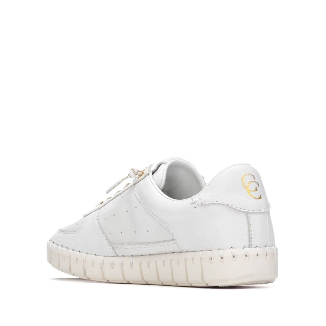 Carmela 16310207 sneaker cuir blanc à lacets