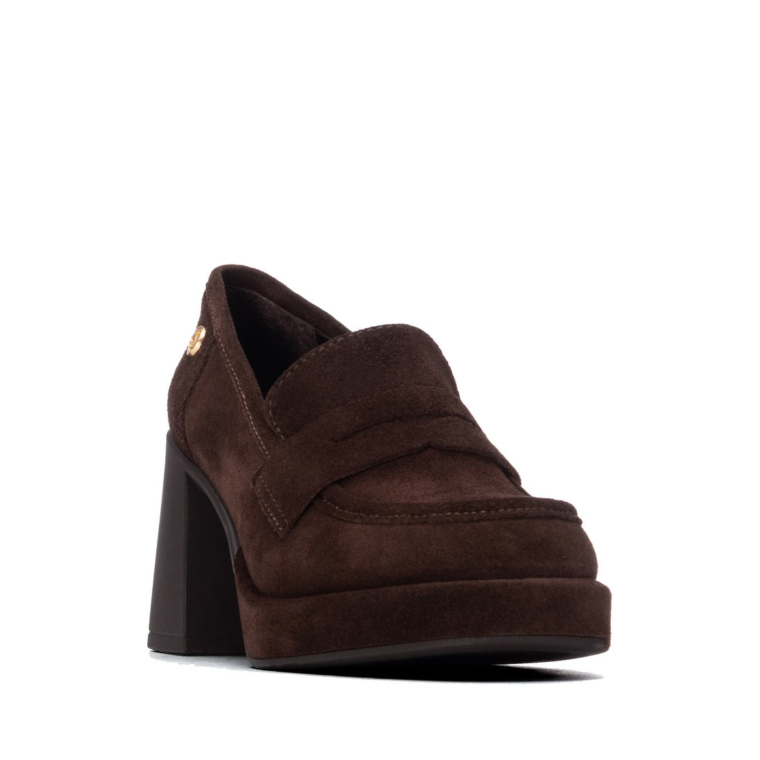 Carmela 16440003 mocassins femme marron suède talon