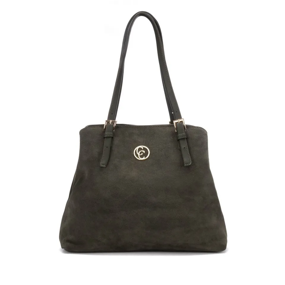 Carmela 186232 18623203 sac épaule kaki suède