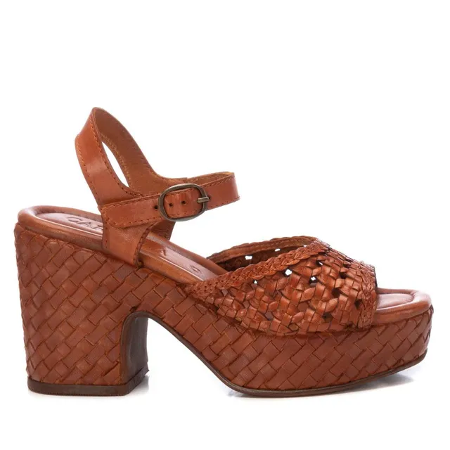 Carmela 16163701 sandale talon femme cuir marron 10 cm