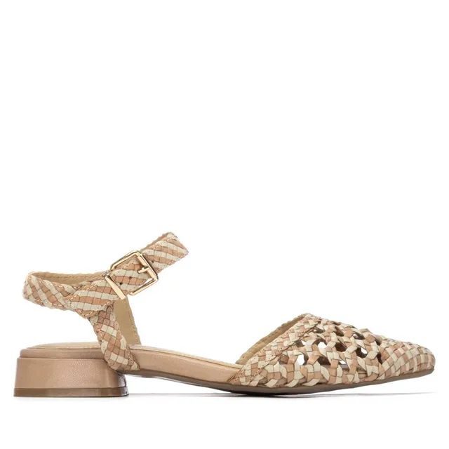 Carmela 16301703 ballerine cuir beige talon bas