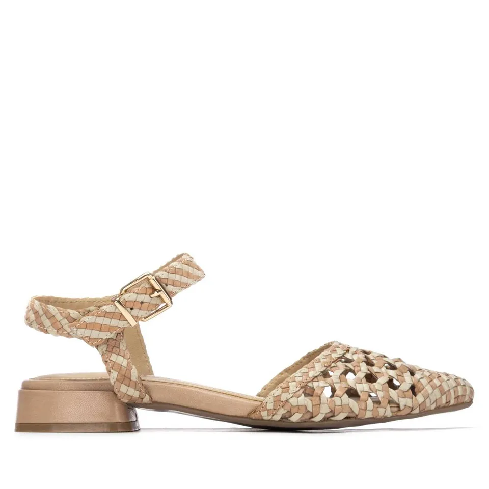 Carmela 16301703 ballerine cuir beige talon bas