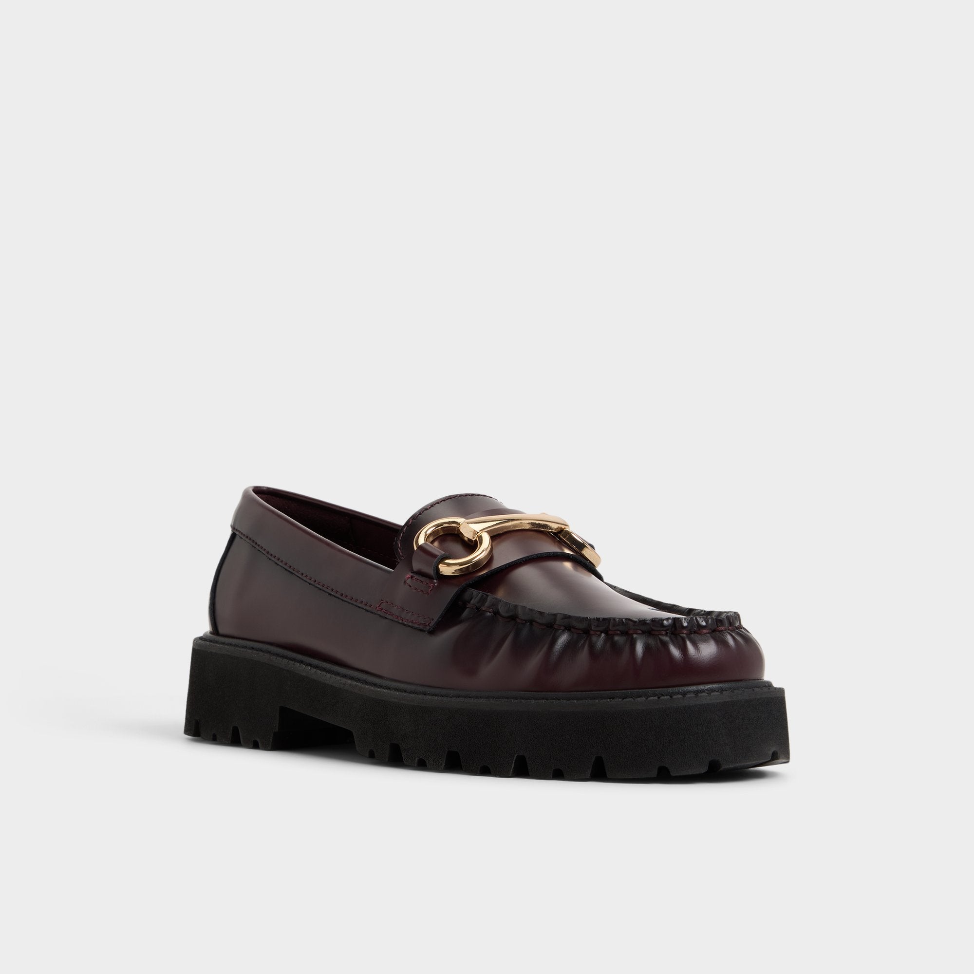Aldo Danrose mocassins femme bordeaux crantés