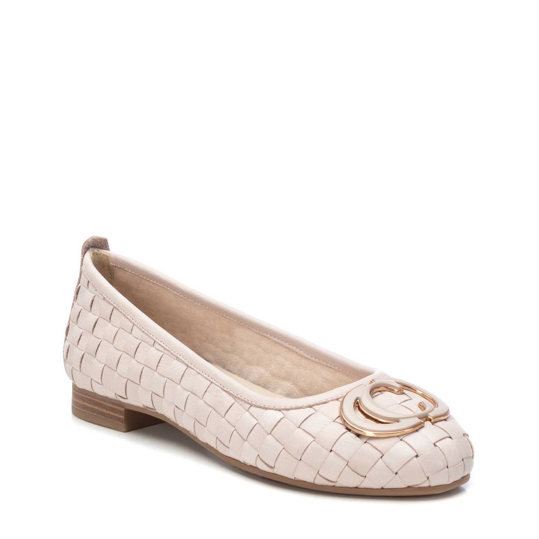 Carmela 16216903 ballerines femme beige cuir tressé