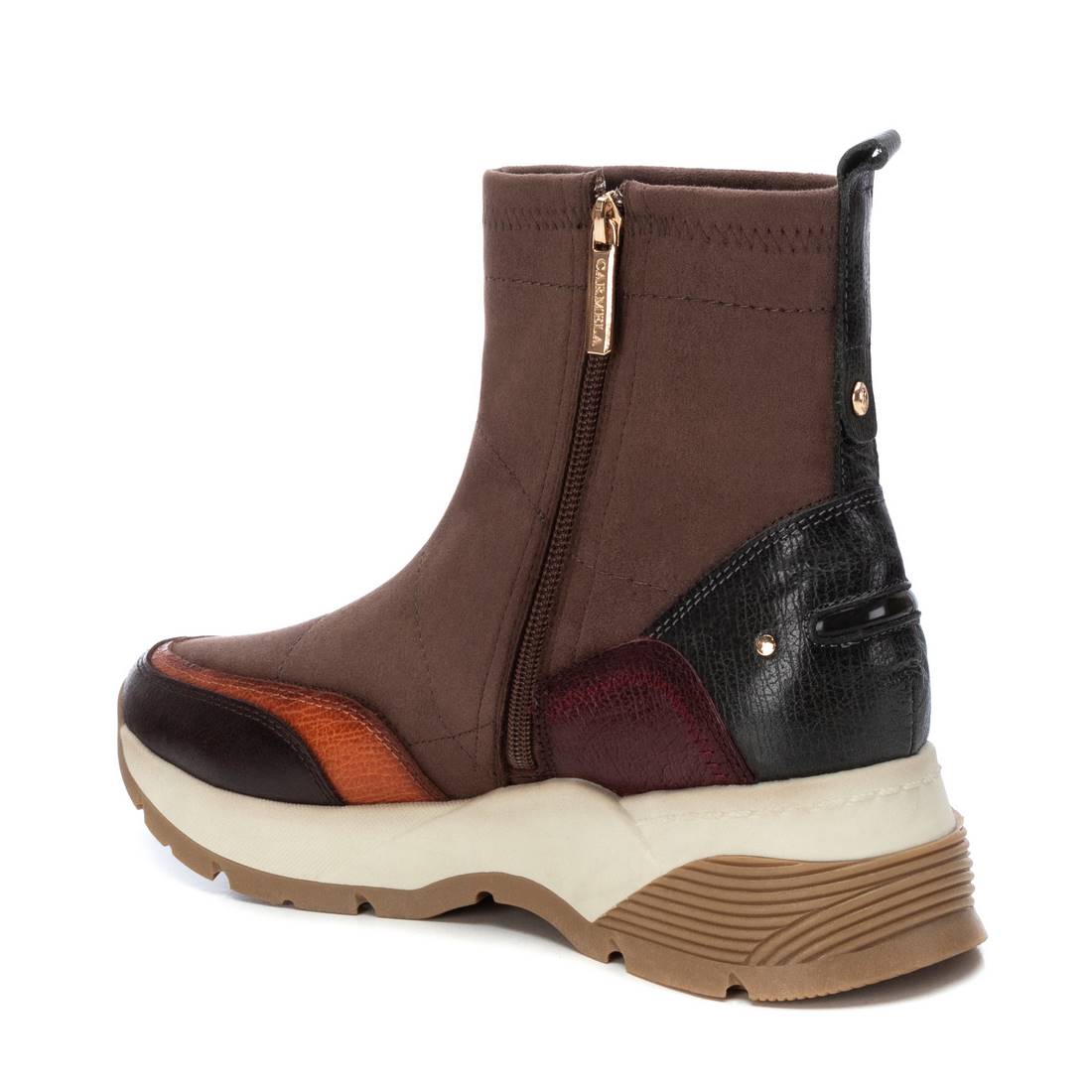 Carmela 16119401 baskets montantes textile marron zip