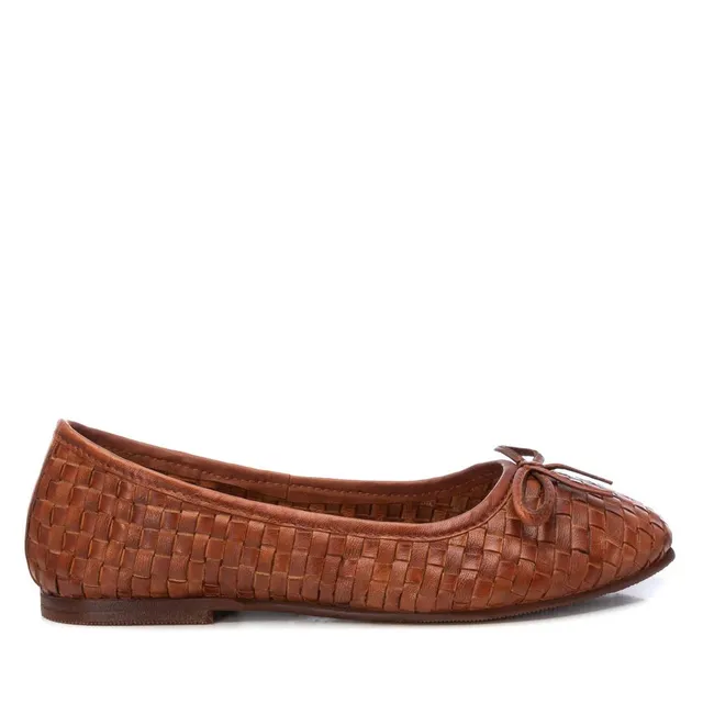 Carmela 16163901 ballerines cuir marron tressé