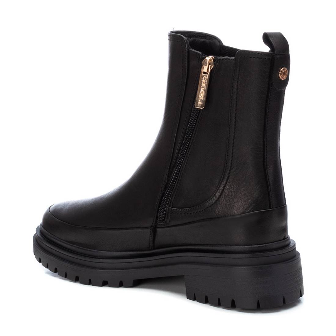 Carmela 16092301 bottine chelsea noire cuir véritable