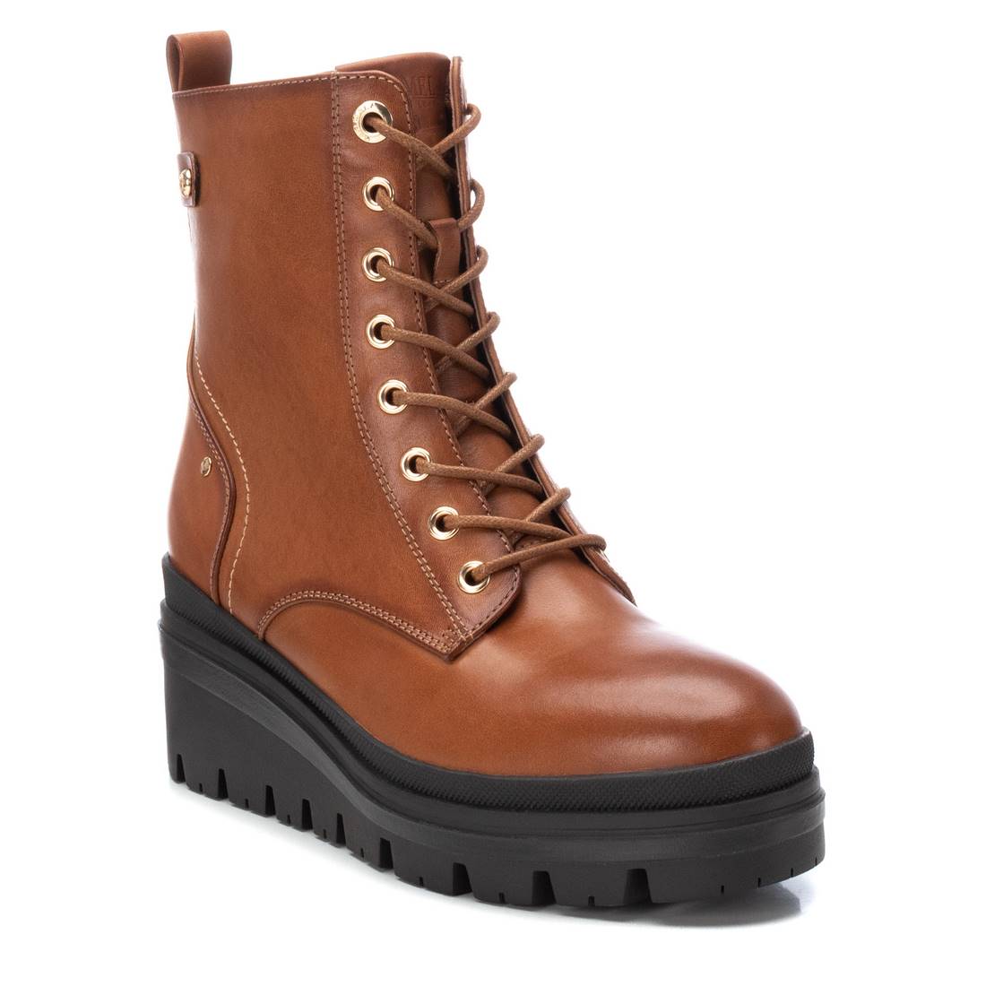 Carmela 16201102 bottine cuir marron compensée 5cm